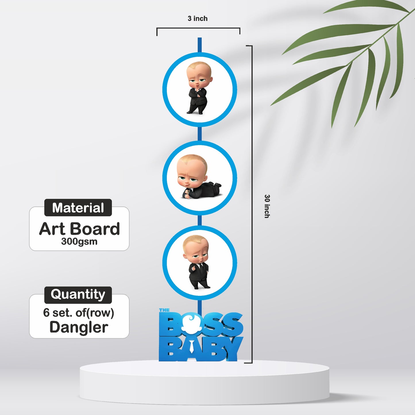 Boss Baby Theme Round Danglers