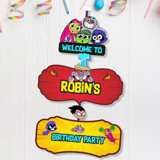 Teen Titans Theme Door Poster