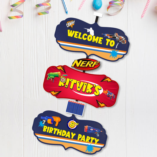 Nerf Gun Theme Door Poster