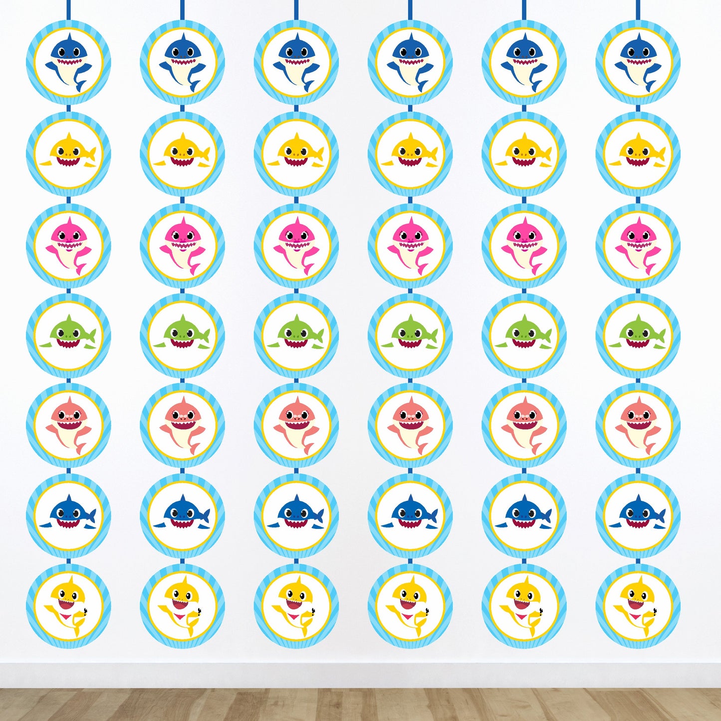 Baby Shark Theme Round Danglers