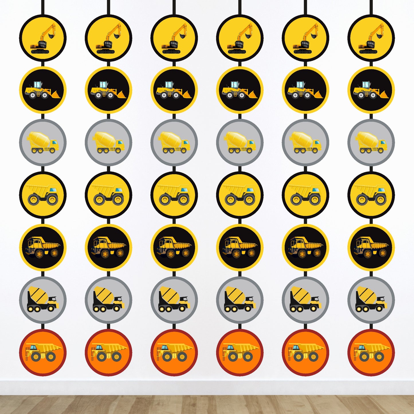 Construction Theme Round Danglers