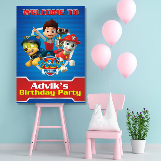 Paw Patrol Theme Welcome Board