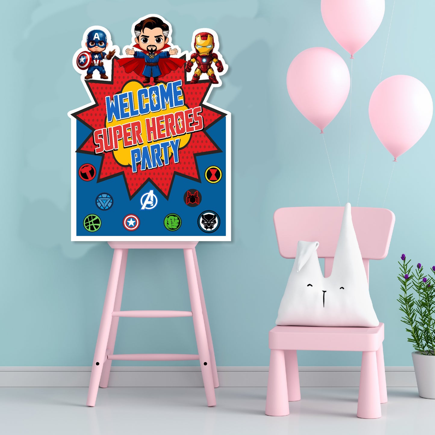 Avengers Theme Personalized Welcome Board