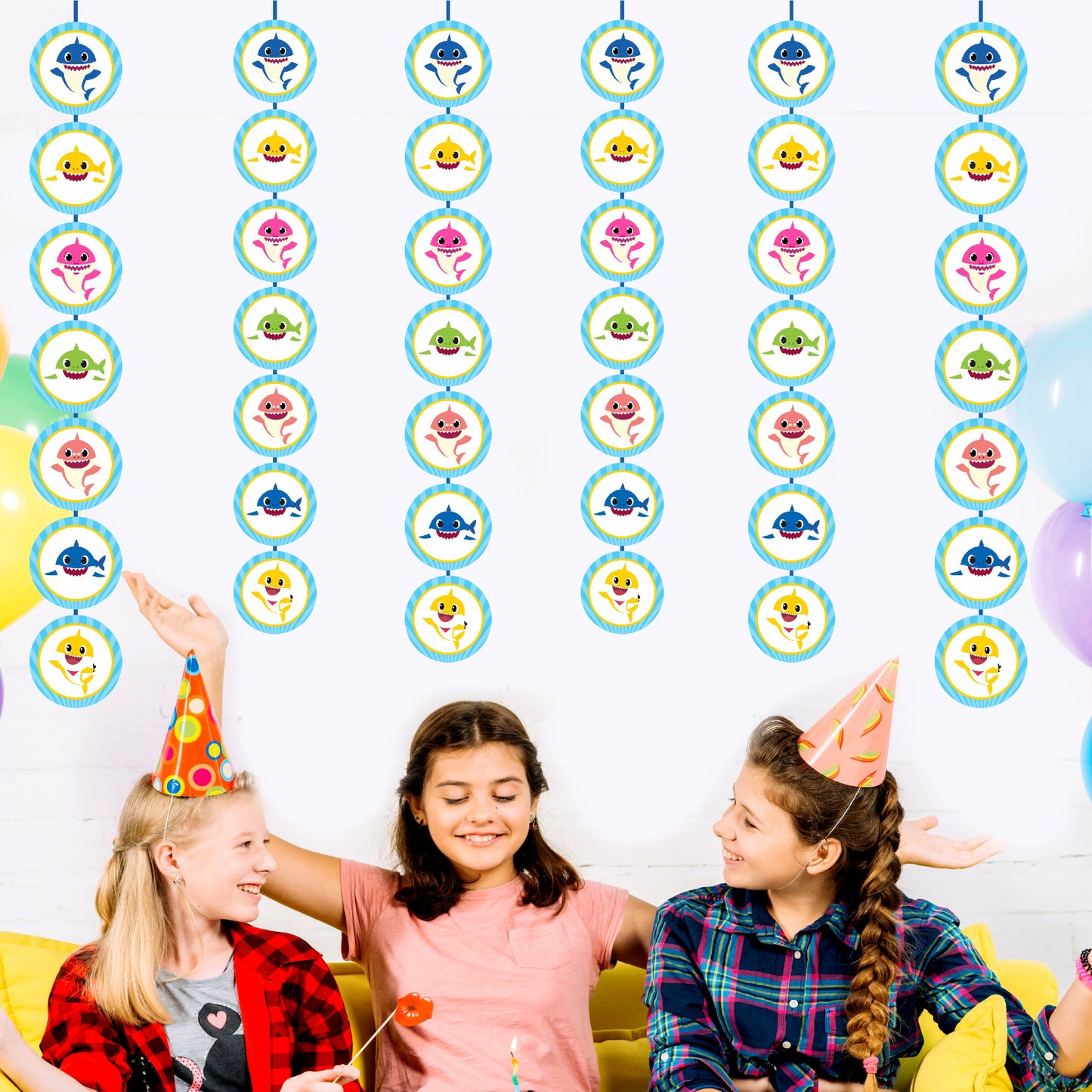 Baby Shark Theme Round Danglers