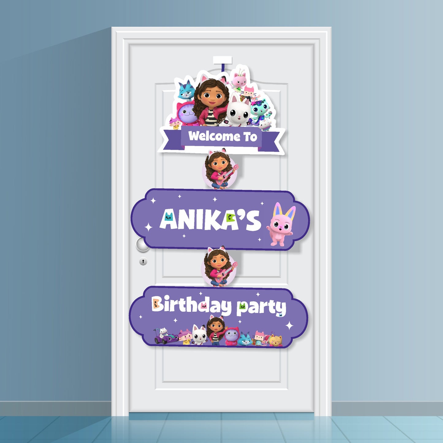 Gabby’s Dollhouse Theme Door Poster