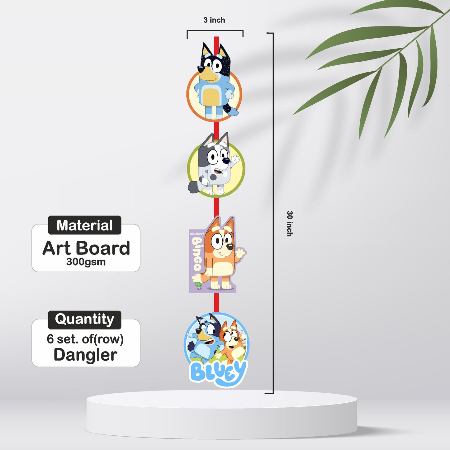 Bluey Theme Classic Danglers