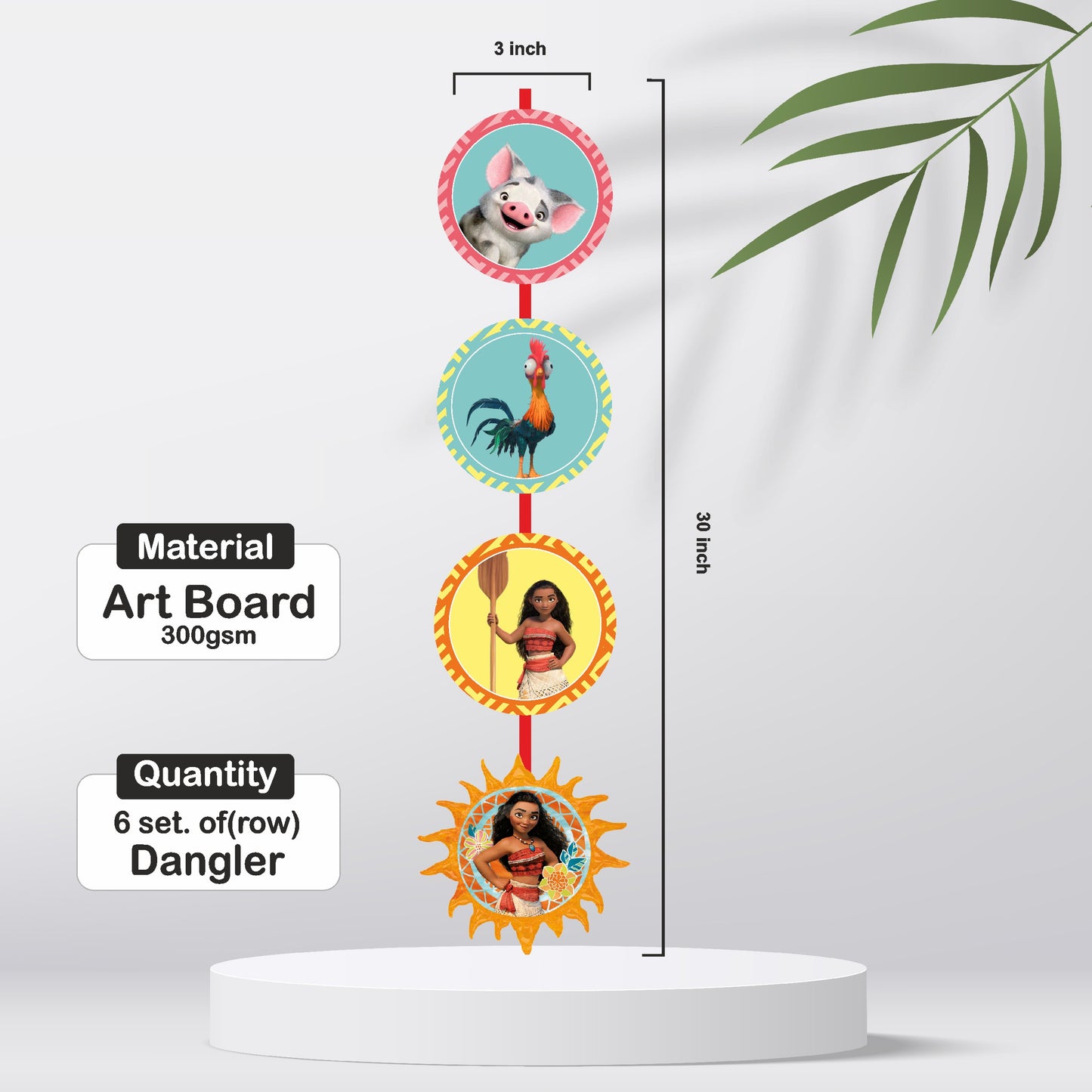 Moana Theme Round Danglers