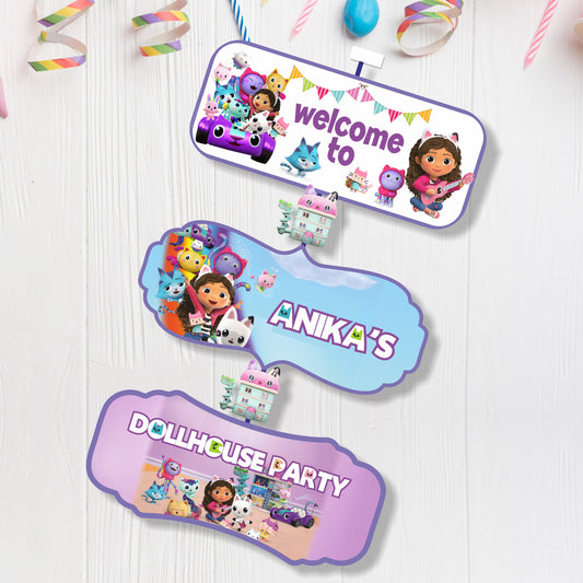 Gabby’s Dollhouse Theme Personalized  Door Poster