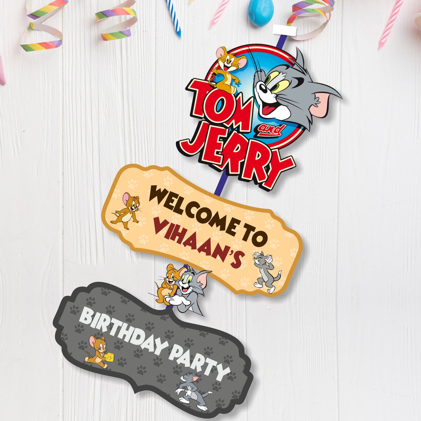Tom & Jerry Theme Door Poster