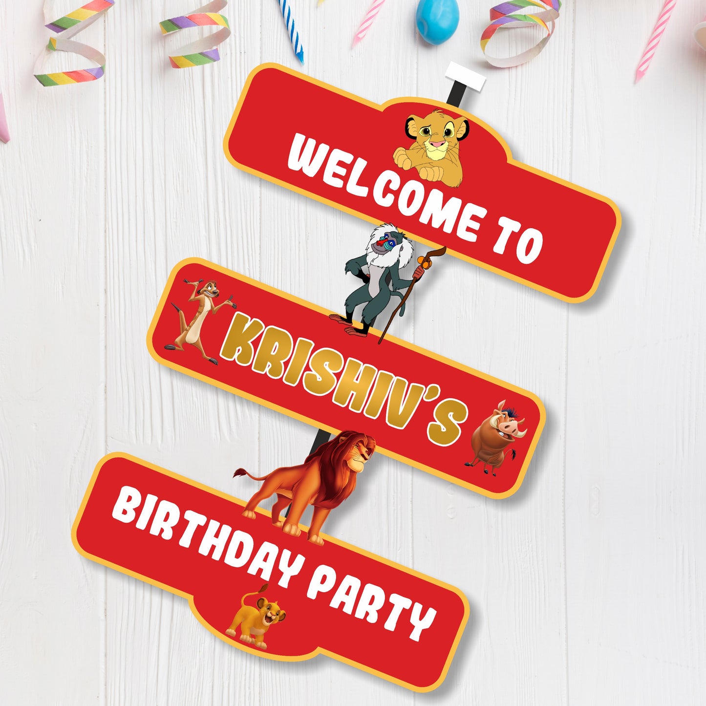 Lion King Theme Personalized Door Poster