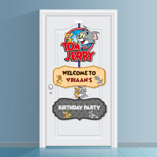 Tom & Jerry Theme Door Poster