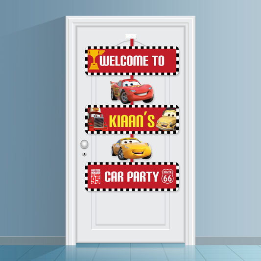 McQeen Car Theme Door Poster