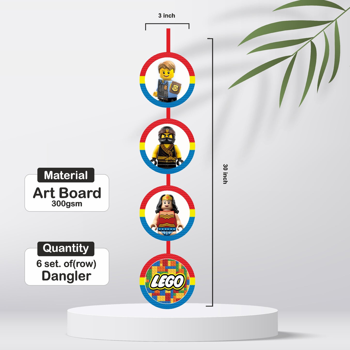 Lego Theme Round Danglers