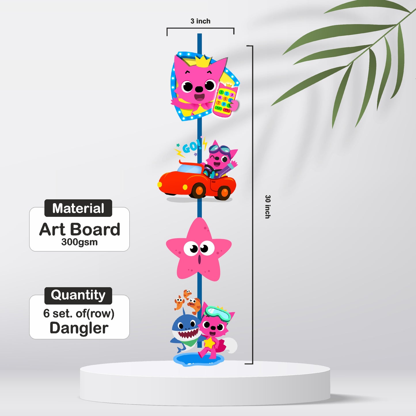 Baby Shark Theme Classic Danglers