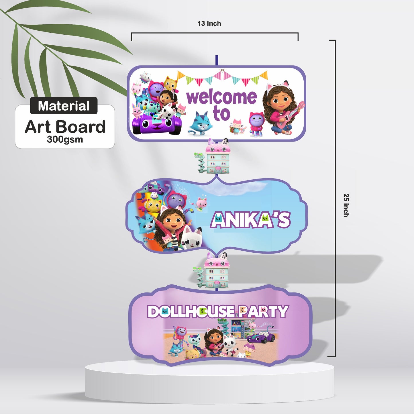 Gabby’s Dollhouse Theme Personalized  Door Poster