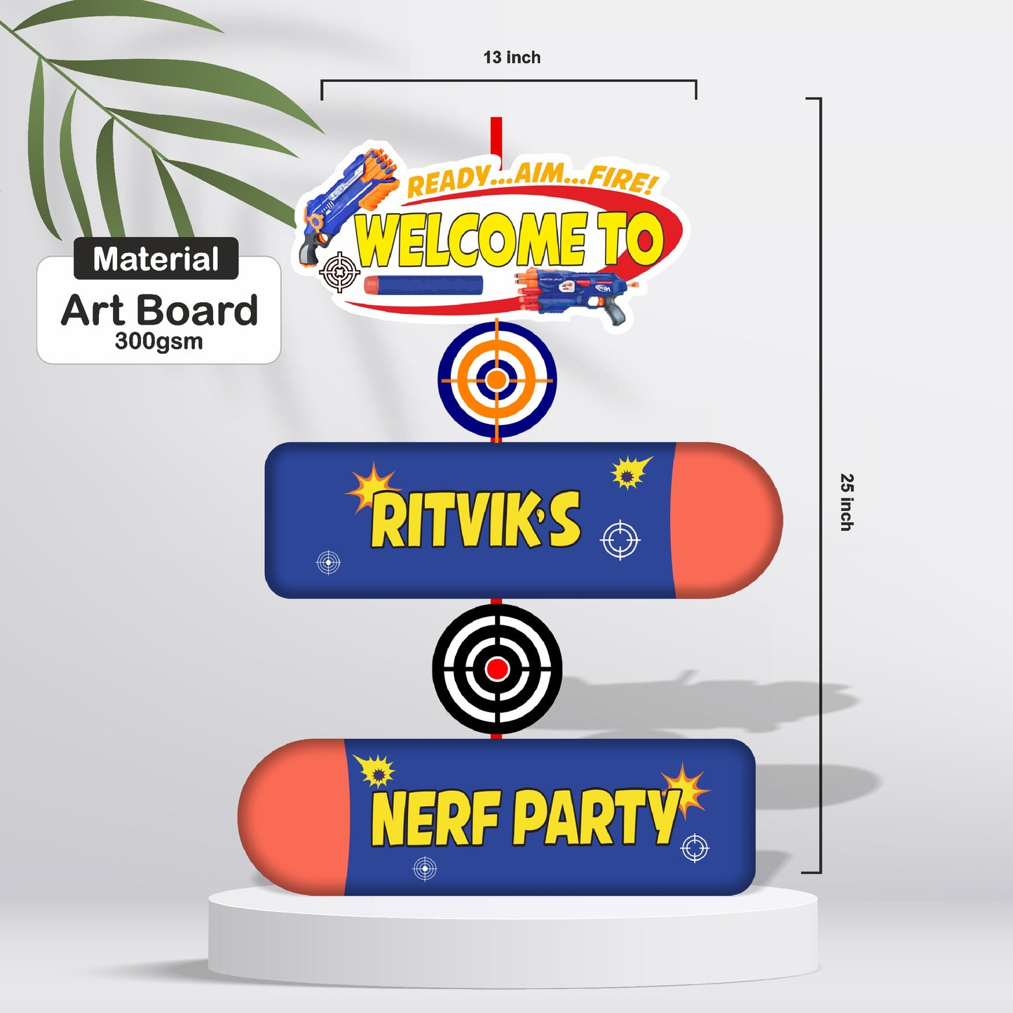 Nerf Gun Theme Personalized Door Poster