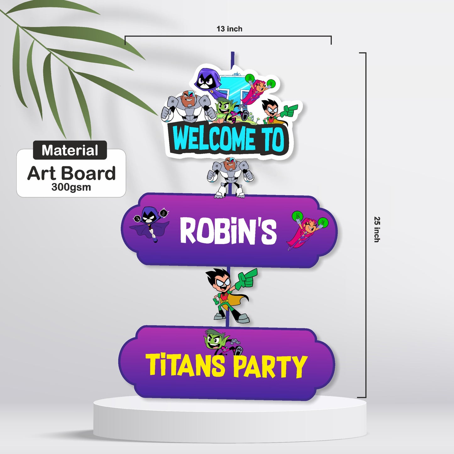 Teen Titans Theme Personalized Door Poster