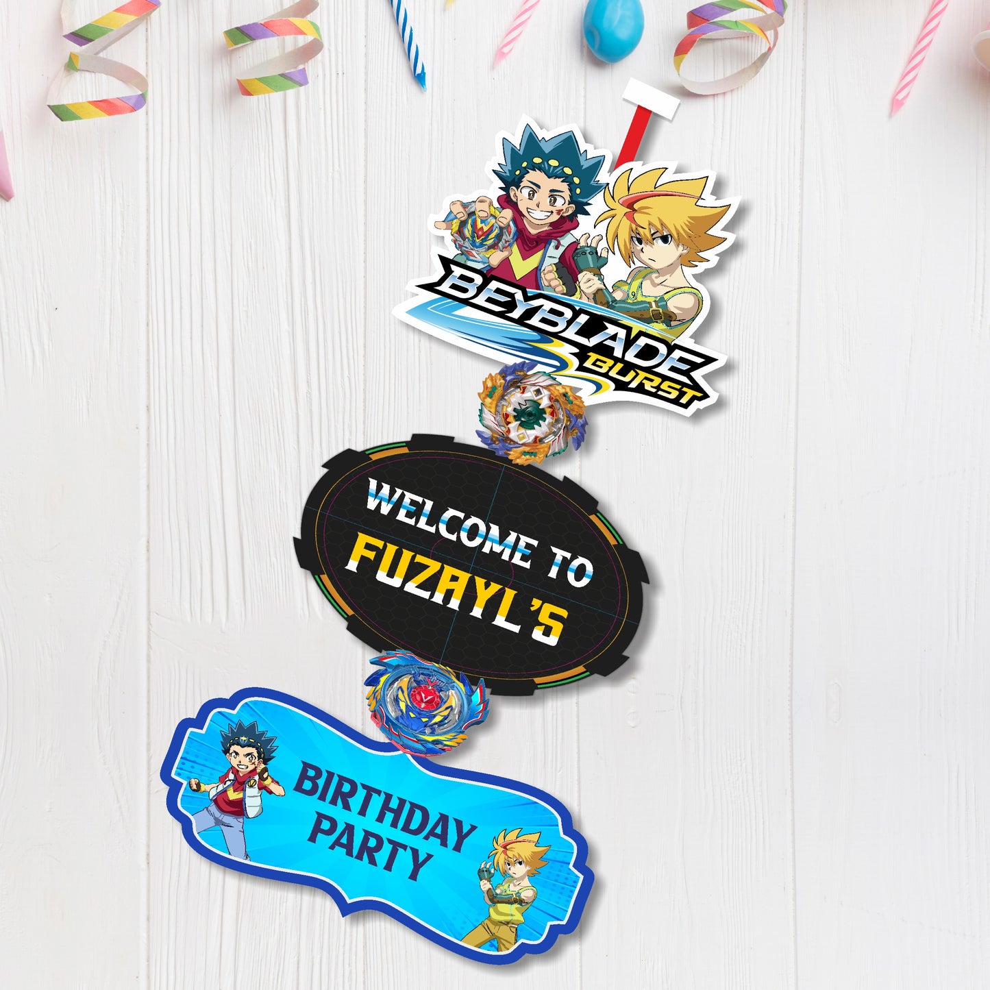 Beyblade Theme Door Poster