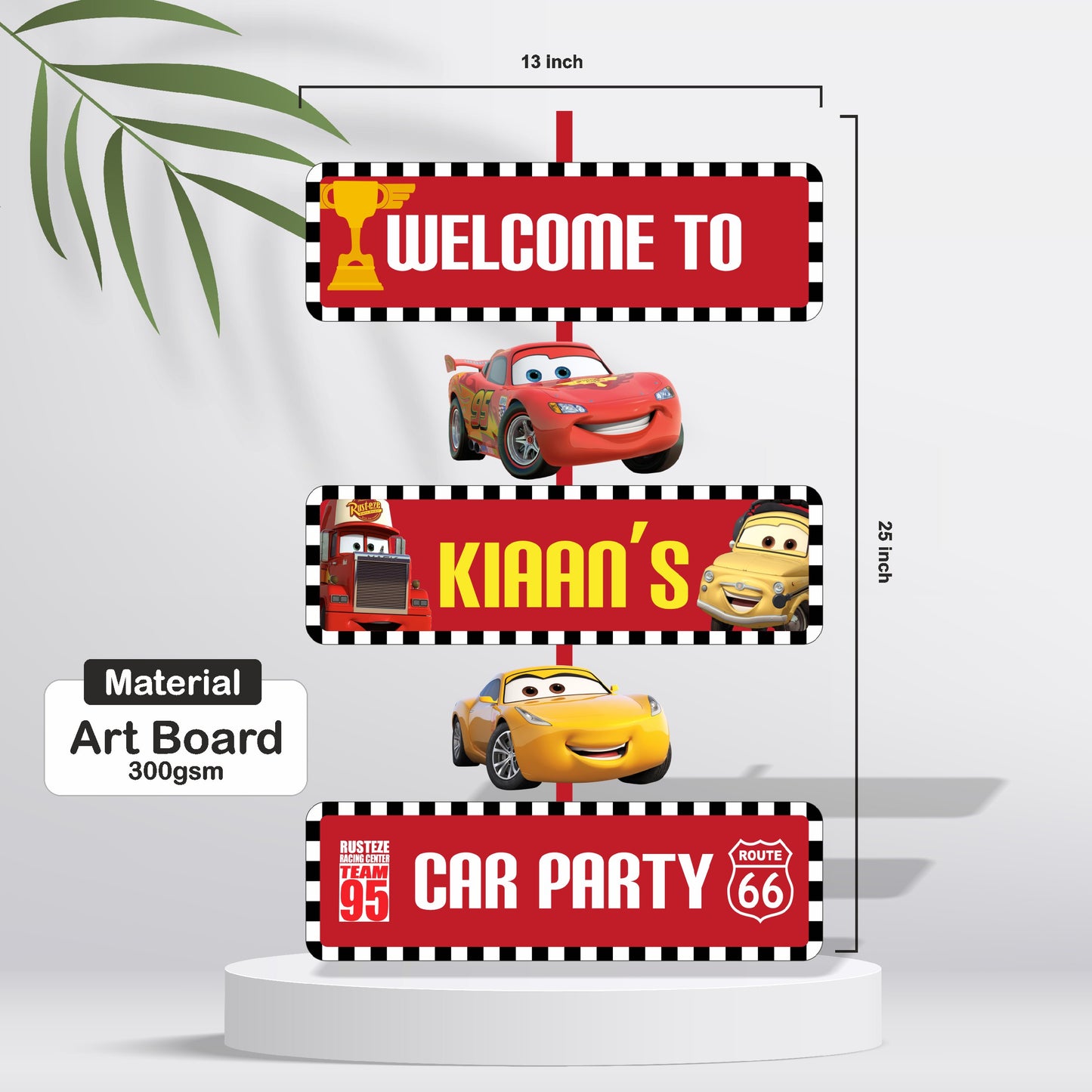 McQeen Car Theme Door Poster