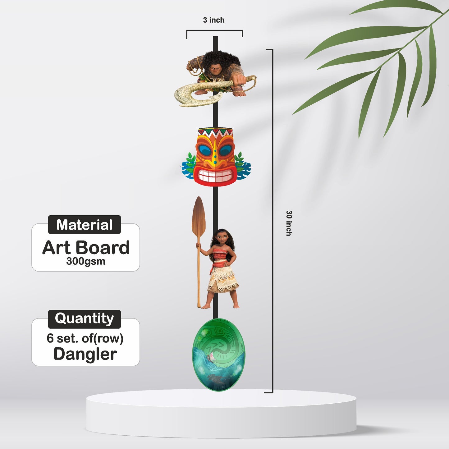 Moana Theme Classic Danglers