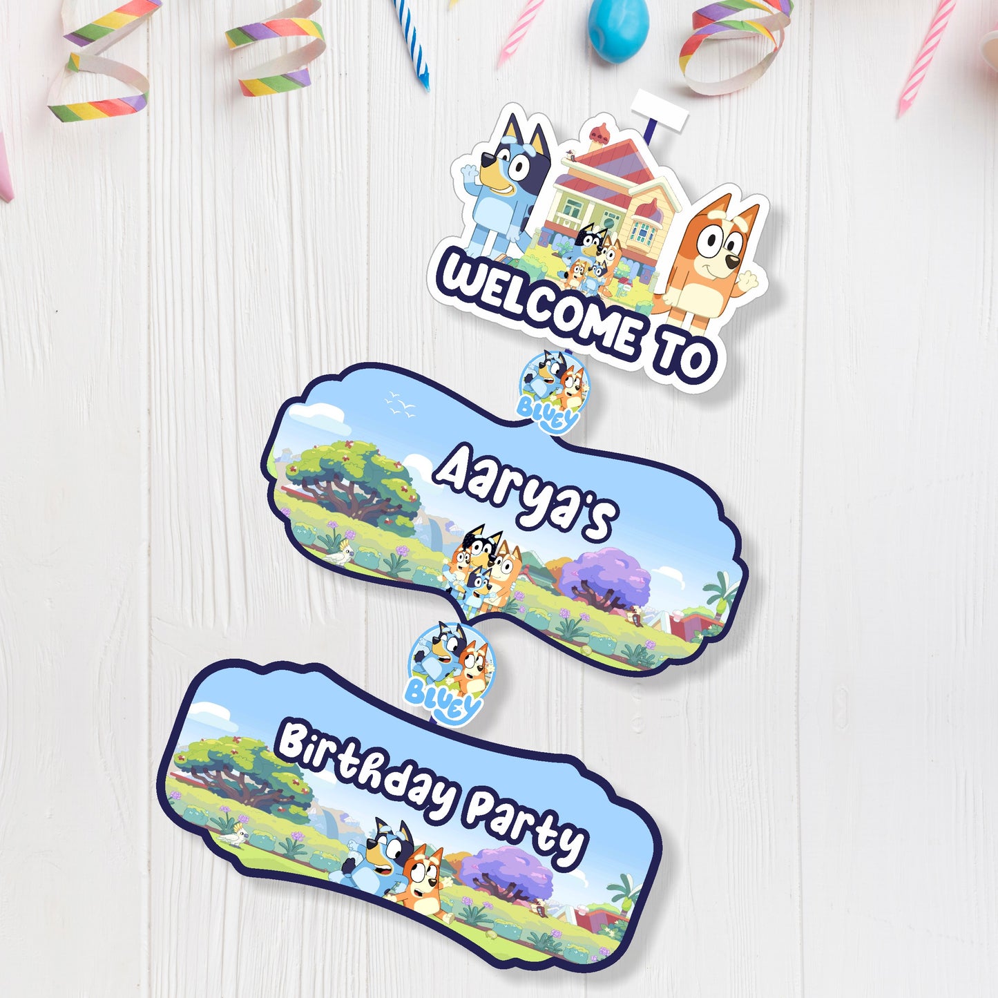 Bluey Theme Door Poster