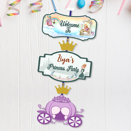 Princess Theme Personalized Door Poster