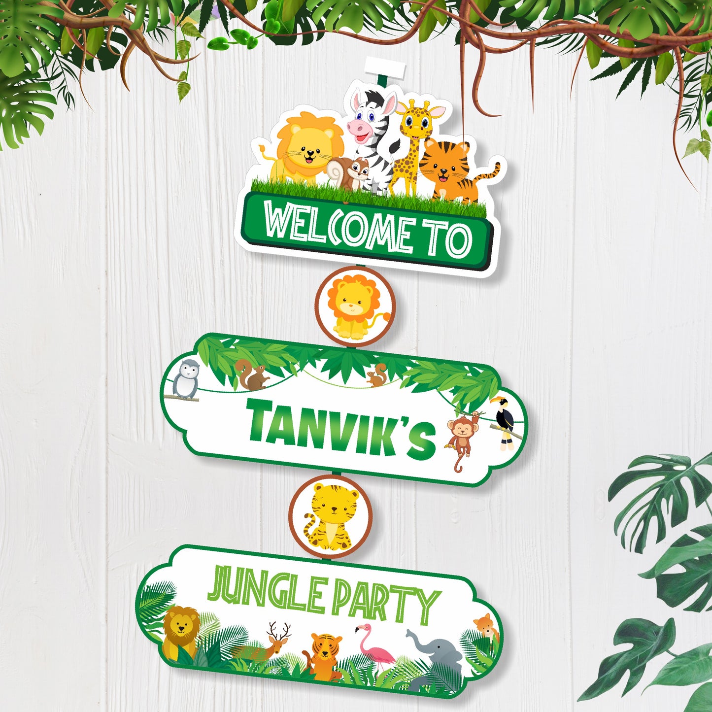 Jungle Theme Personalized Door Poster