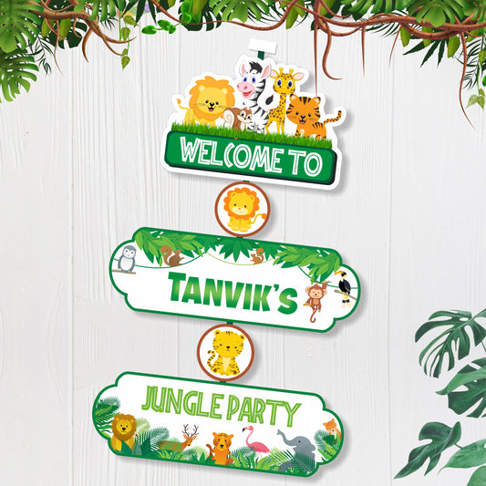 Jungle Theme Personalized Door Poster