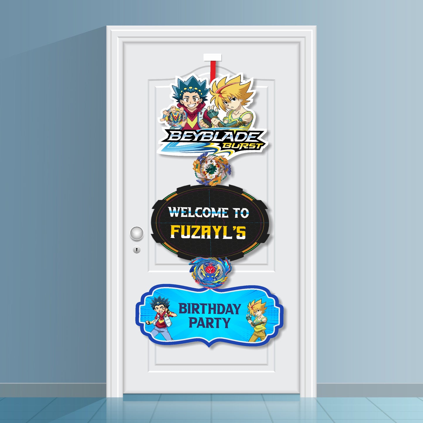 Beyblade Theme Door Poster