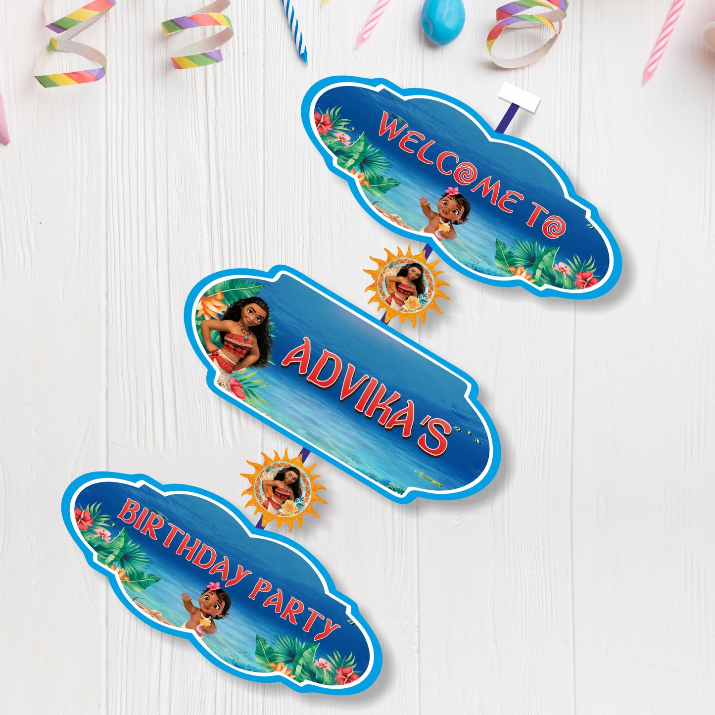 Moana Theme Door Poster