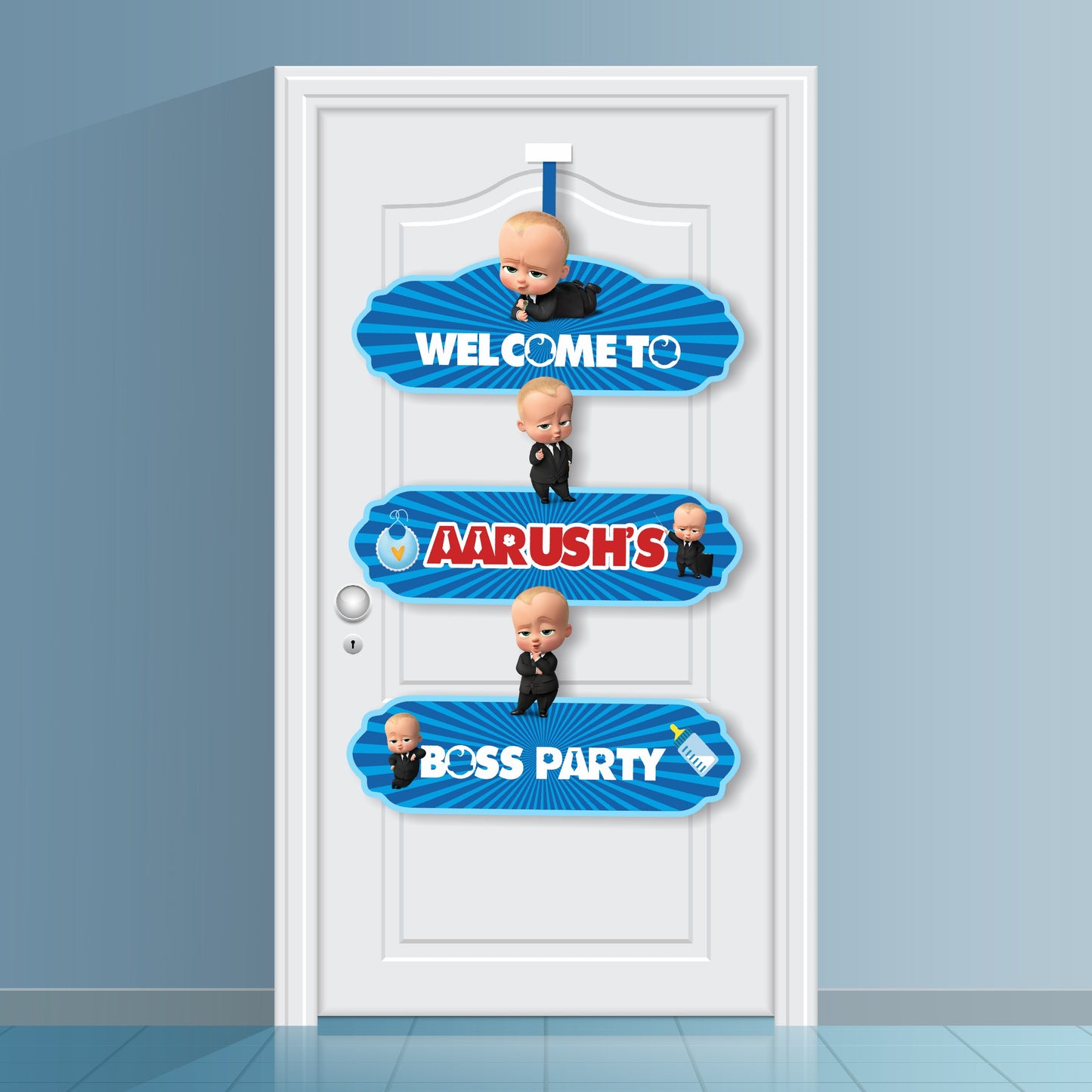 Boss Baby Theme Door Poster