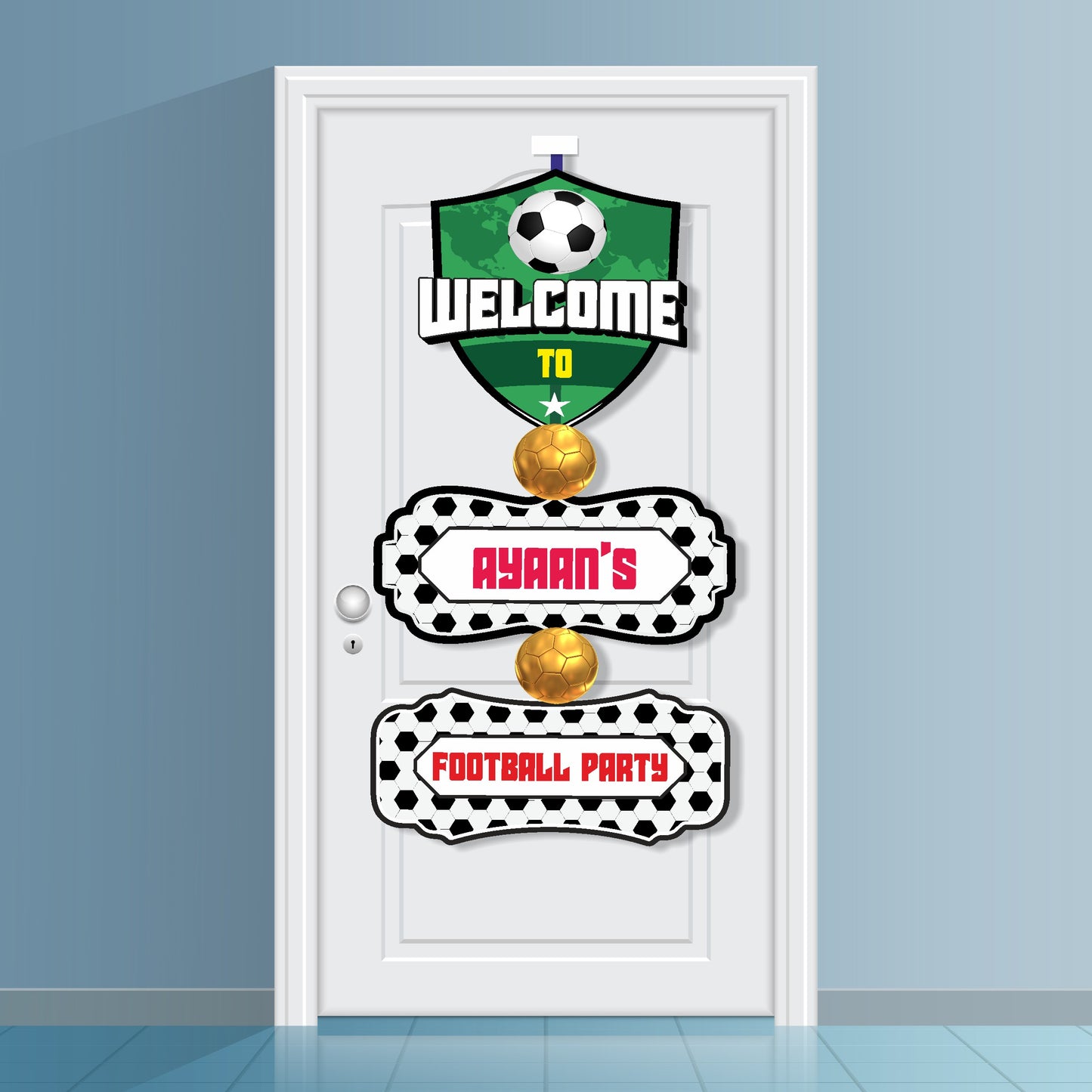 Football Theme Door Poster