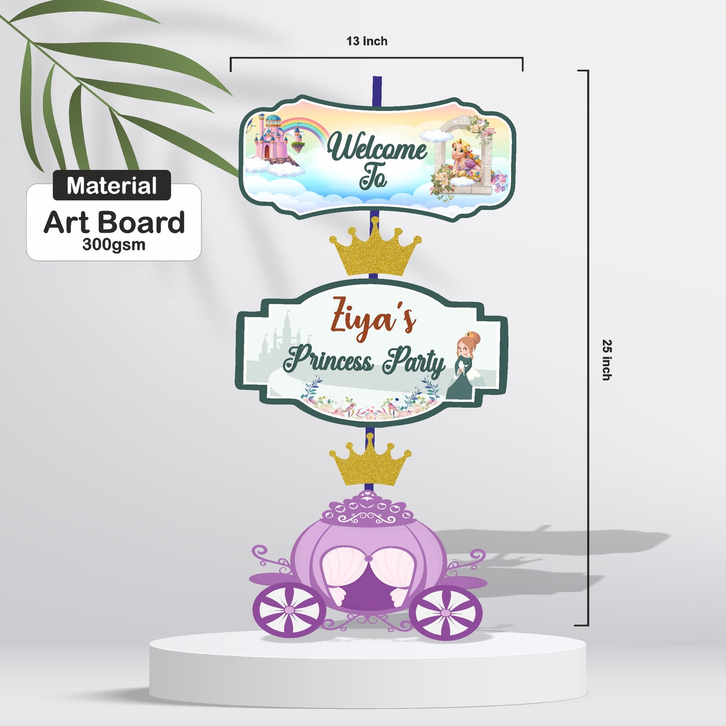 Princess Theme Personalized Door Poster