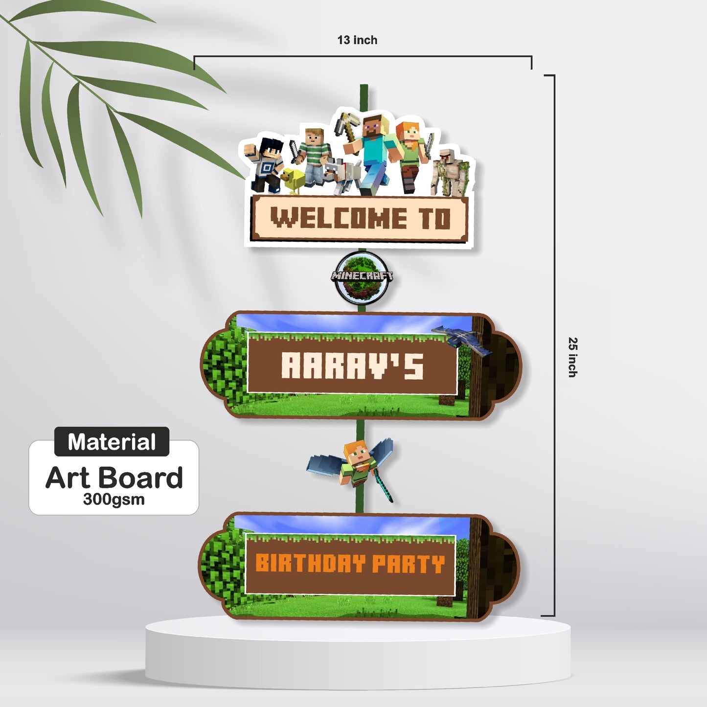 Minecraft Theme Door Poster