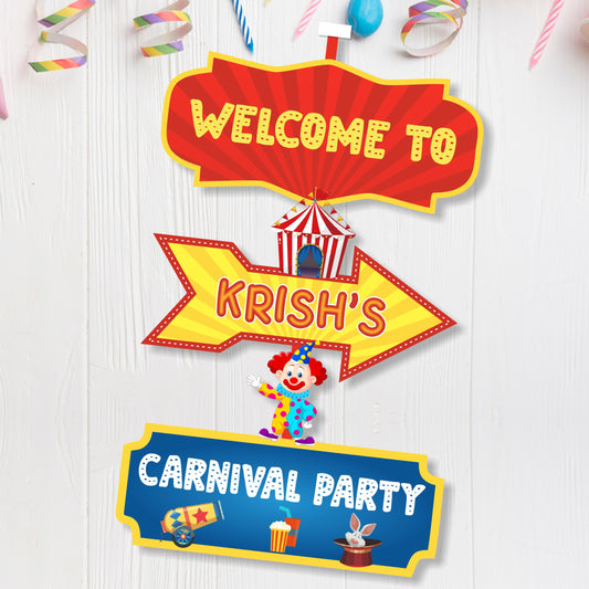 Carnival Theme Door Poster