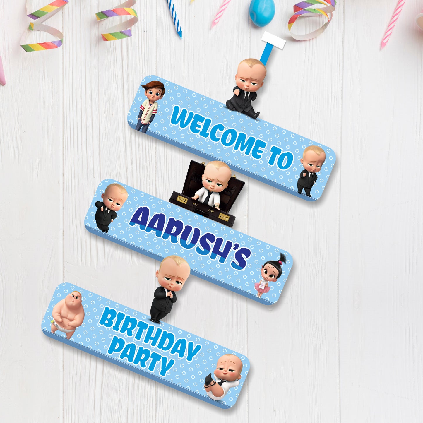 Boss Baby Theme Personalized Door Poster