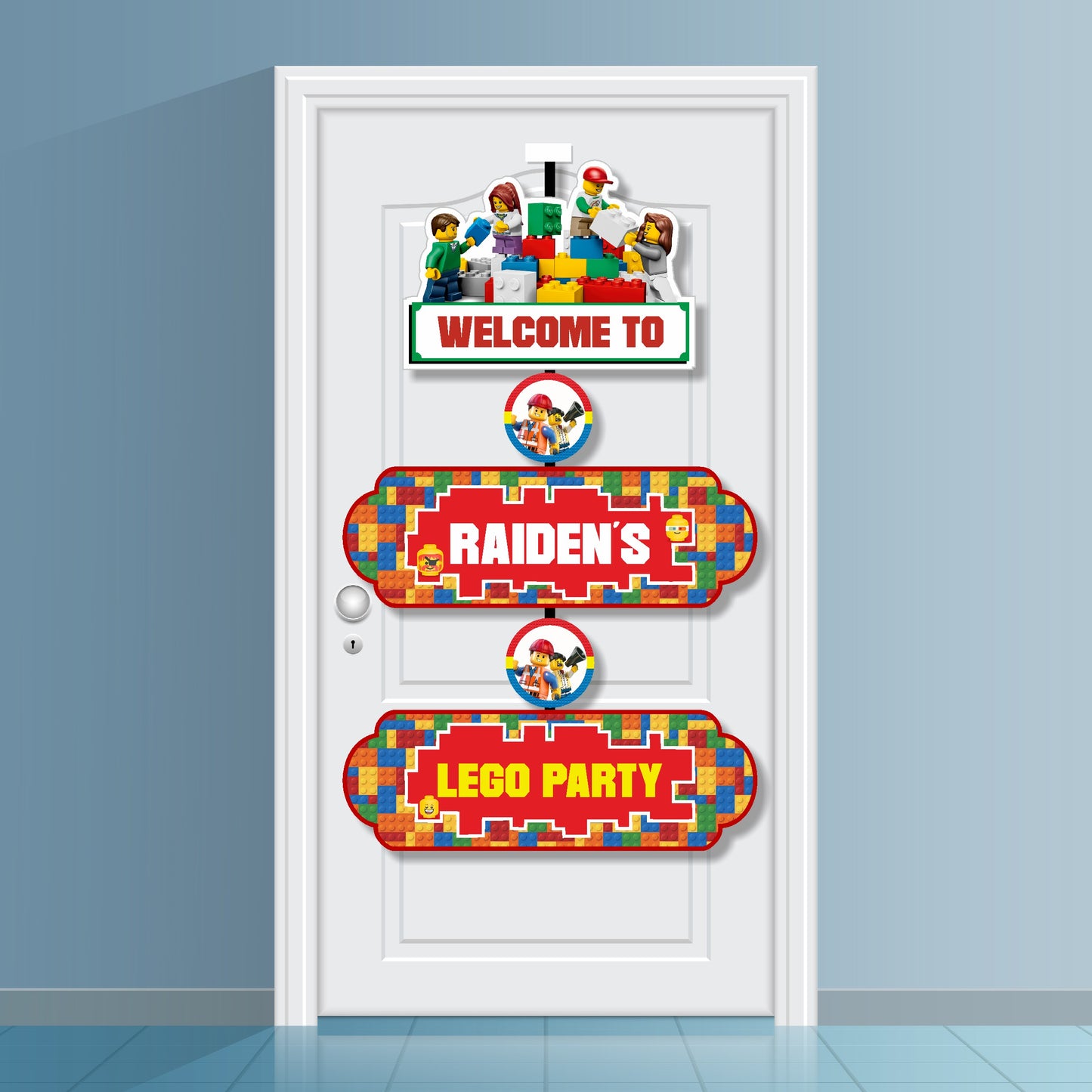 Lego Theme Door Poster