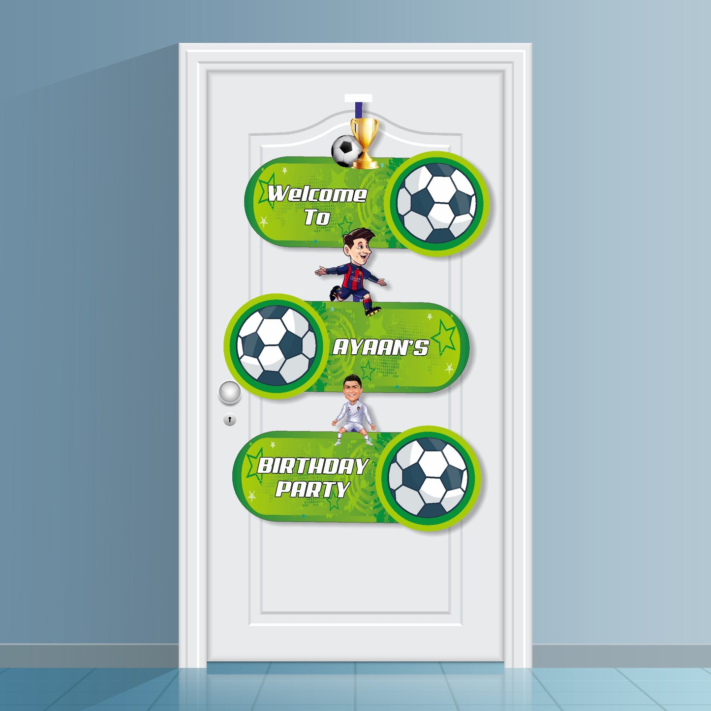 Football Theme Personalized Door Poster