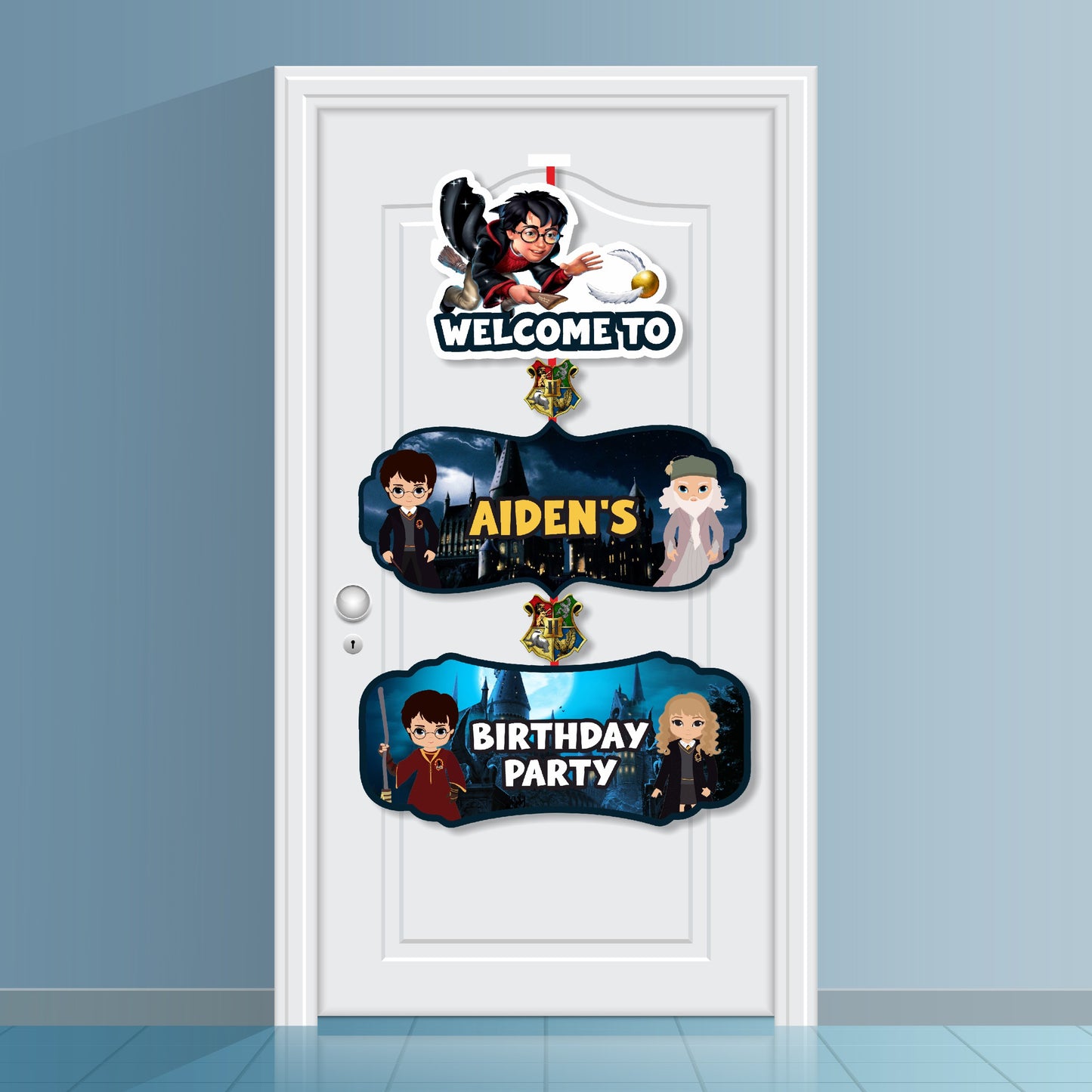 Harry Potter Theme Personalized Door Poster