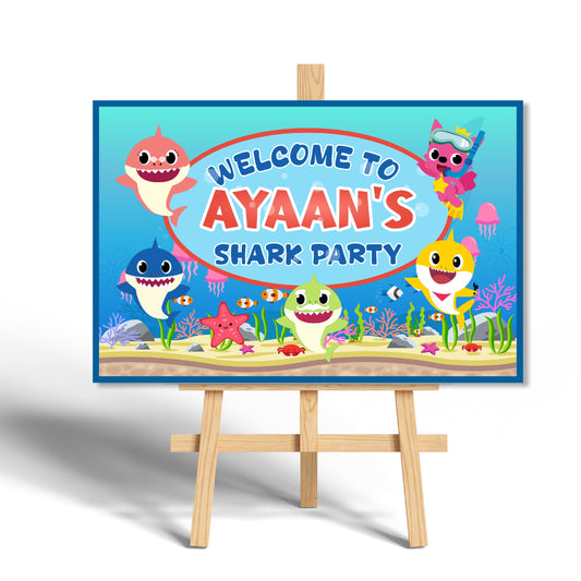 Baby Shark Theme Welcome Board