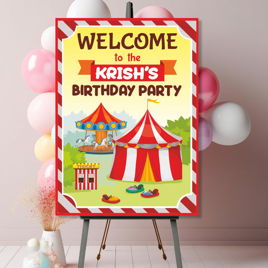 Carnival Theme Welcome Board