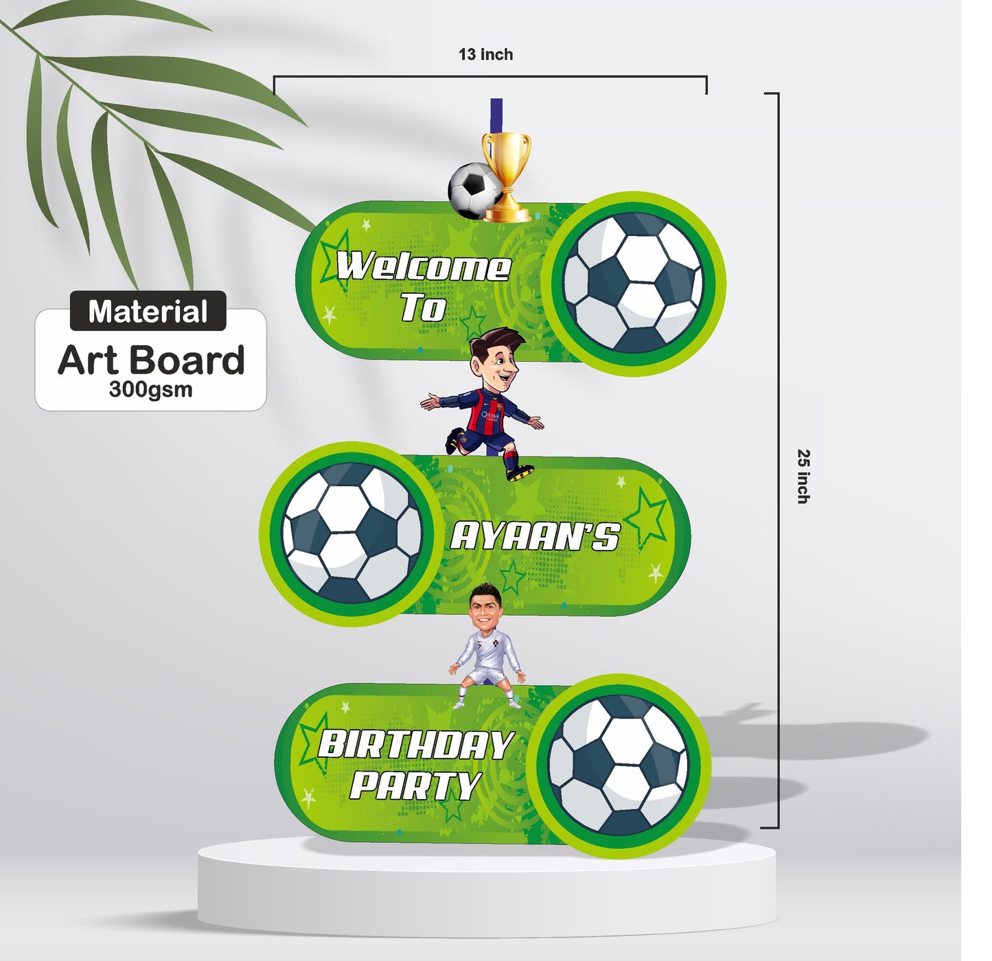 Football Theme Personalized Door Poster