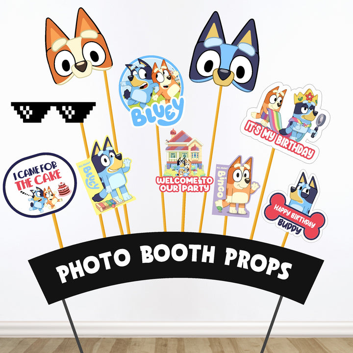 Bluey Photo Booth Props, Pack of 5 or 10 — product image 1