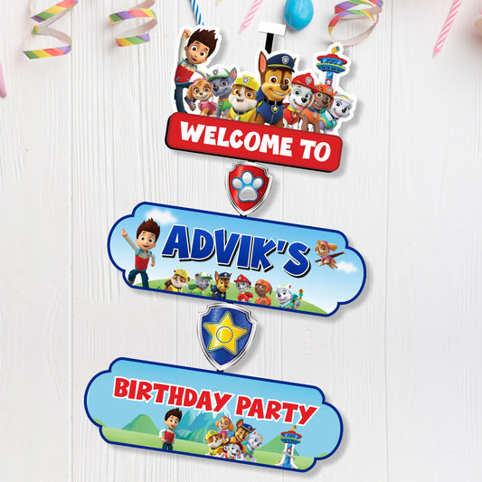 Paw Patrol Theme Personalized Door Poster