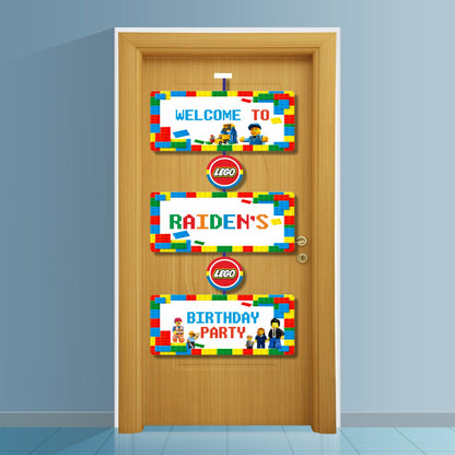 LEGO Theme Personalized Door Poster My Store