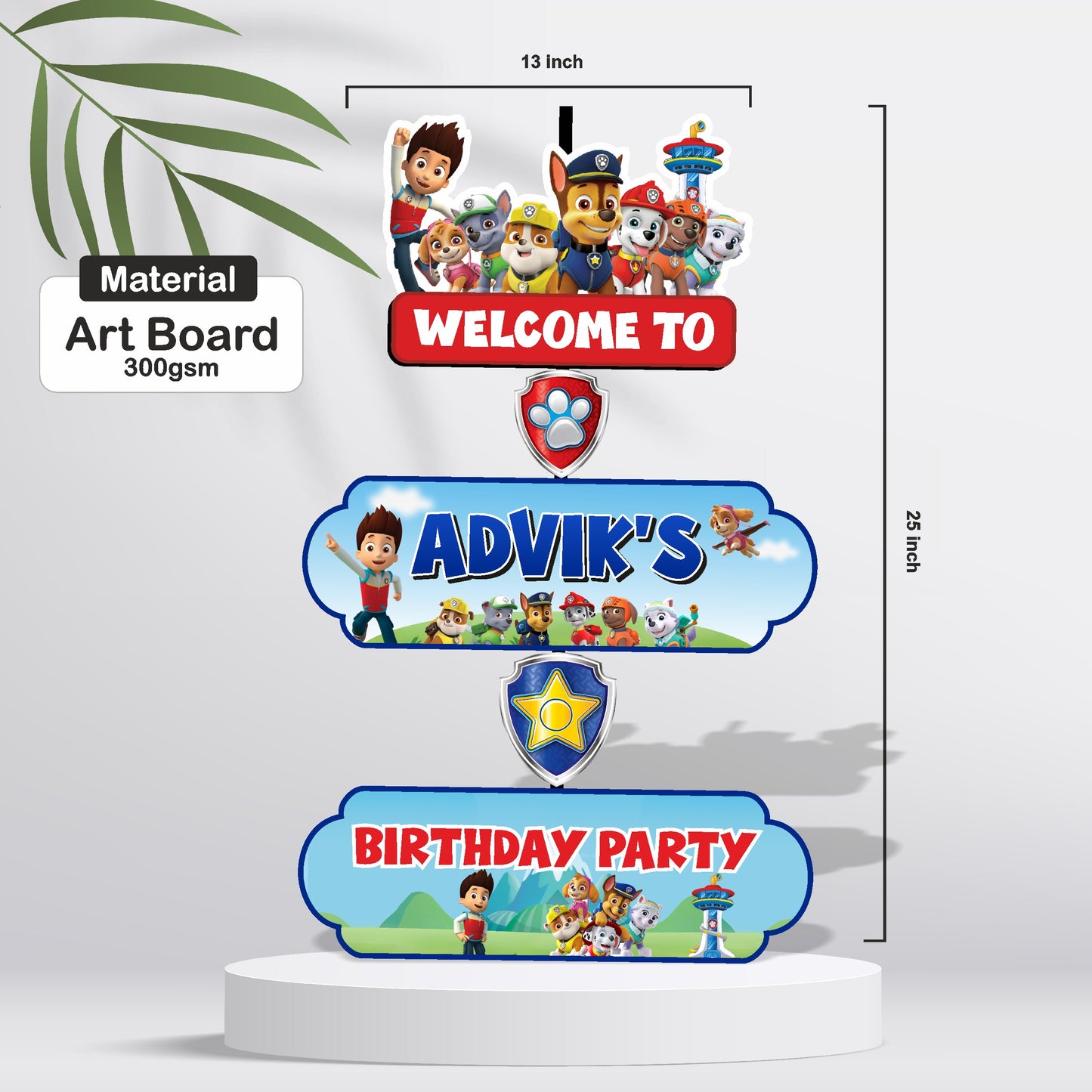 Paw Patrol Theme Personalized Door Poster