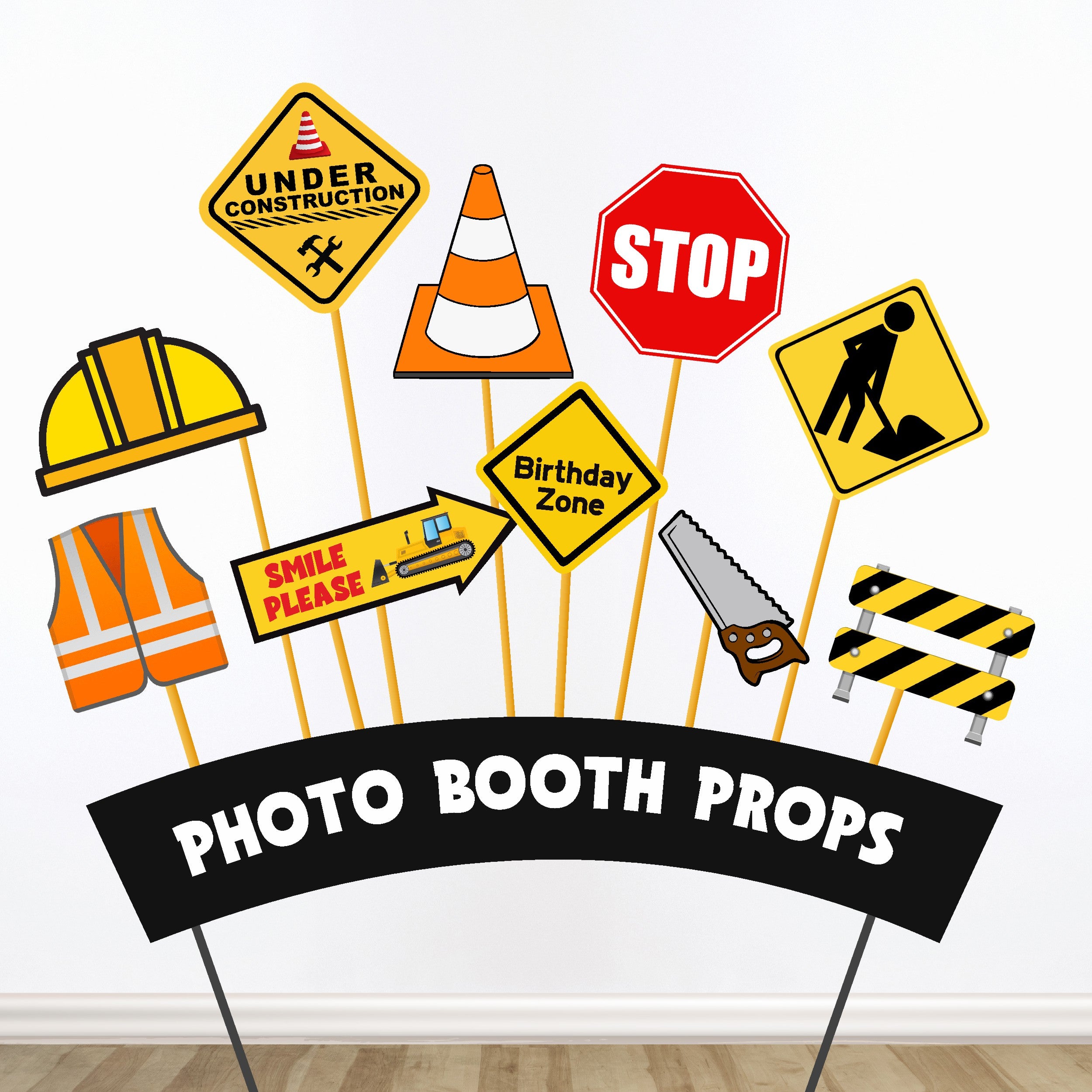 Construction Theme Props – Blu Party