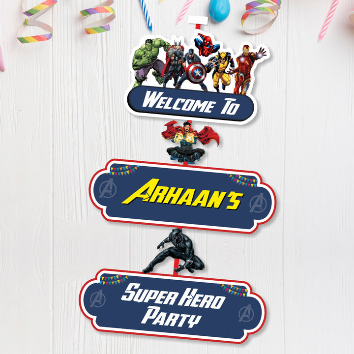Avengers Theme Personalized Door Poster