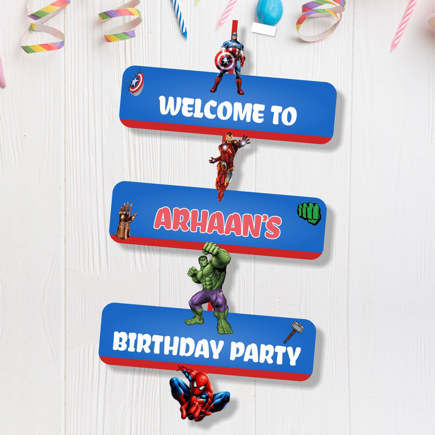 Avengers Theme Door Poster