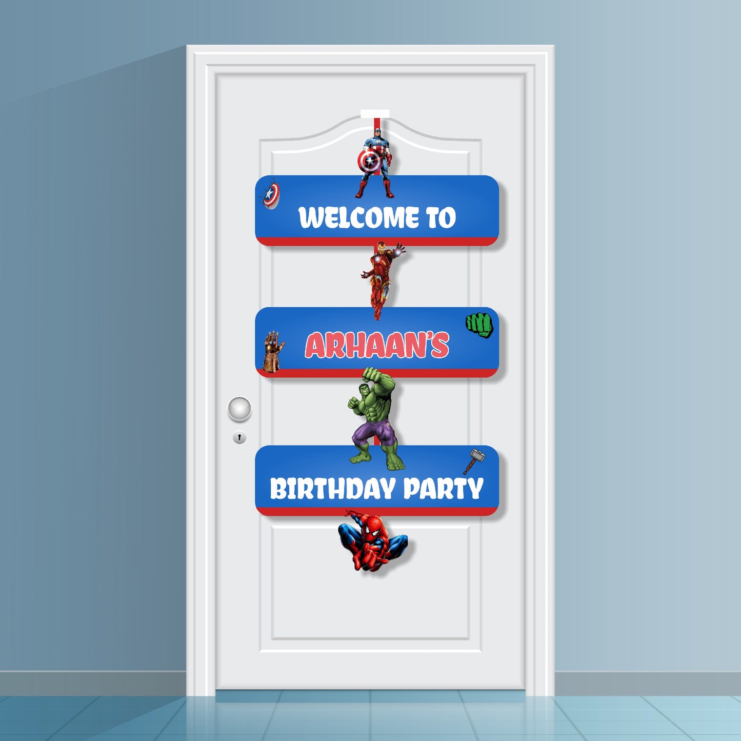 Avengers Theme Door Poster